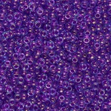 Miyuki rocailles Perlen 11/0 - Fuchsia lined aqua luster 11-352